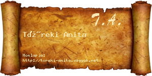 Töreki Anita névjegykártya