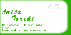 anita toreki business card